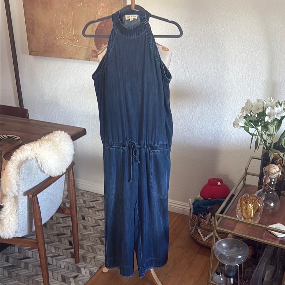 Cloth & Stone Dark Blue Denim Jumpsuit